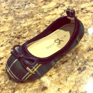 Yosi Samra ballet flats in green plaid